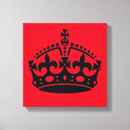 Impressão Em Tela Mantenha-se Calmo e Continue Com A Coroa