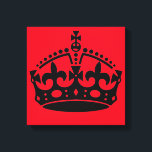 Impressão Em Tela Mantenha-se Calmo e Continue Com A Coroa<br><div class="desc">Acalme-se e continue com a coroa. Você pode personalizar o design se preferir,  como por exemplo,  adicionando seu nome ou outro texto,  ou ajustando a imagem - basta clicar em 'Personalizar' para ver todas as opções.</div>