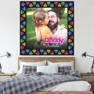 Impressão Em Tela Manutenção de Fotografias Personalizada do Pai e M