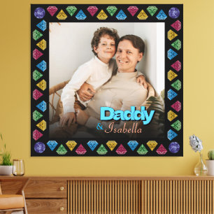 Impressão Em Tela Manutenção de Fotografias Personalizada do Pai e M