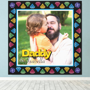 Impressão Em Tela Manutenção de Fotografias Personalizada do Pai e M