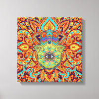 Mão Colorida Hamsa - Mão da Fátima