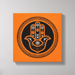 Impressão Em Tela Mão de Hamsa Proteção contra Olho Gordo