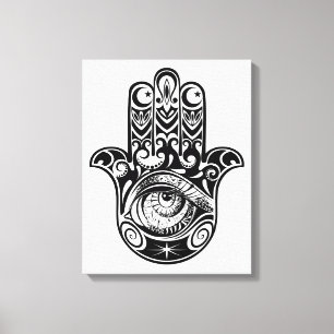 Impressão Em Tela Mão Zendoodle 6 de Hamsa