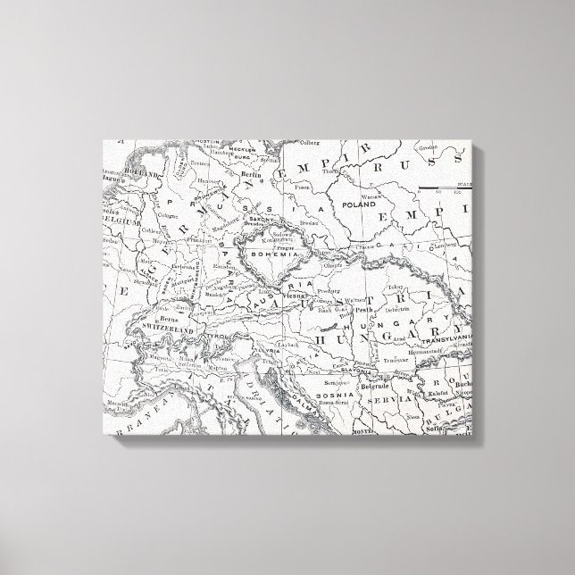 IMPRESSÃO EM TELA MAP: ALEMANHA E ÁUSTRIA (Frente)