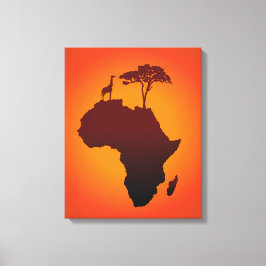 Impressão Em Tela Mapa africano Safari - Impressão de tela