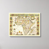 Mapa Antigo da África por Hondius e Jansson