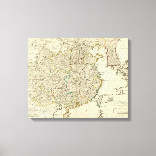 Impressão Em Tela Mapa atlas da China, Coreia (Frente)