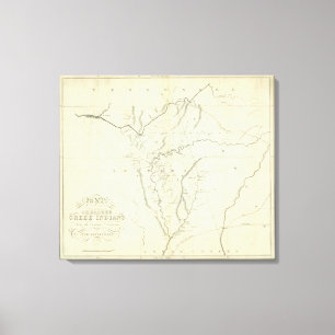 Impressão Em Tela Mapa Cherokee