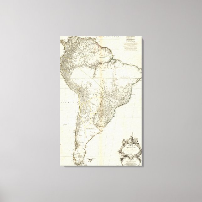 Impressão Em Tela Mapa Composto Americano Gravado (Frente)