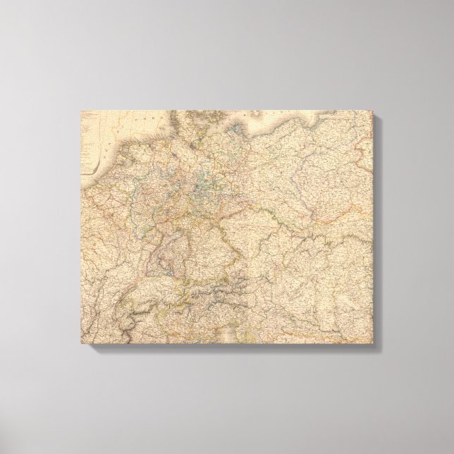 Impressão Em Tela Mapa composto da Alemanha (Frente)