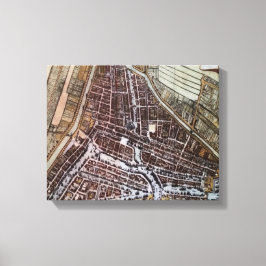 Impressão Em Tela Mapa da cidade de réplica de Roterdão a partir de 