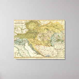 Impressão Em Tela Mapa da etnografia de Europa