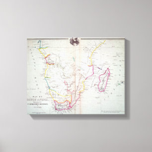 Impressão Em Tela Mapa da ilustração de África do Sul
