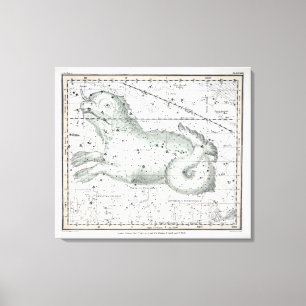 Impressão Em Tela Mapa da placa XXIII das constelações