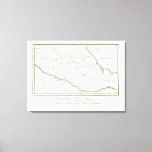 Impressão Em Tela Mapa da posição falsa em México