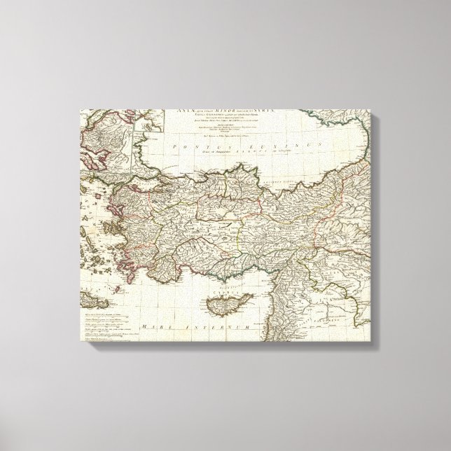 Impressão Em Tela Mapa da Turquia (Frente)