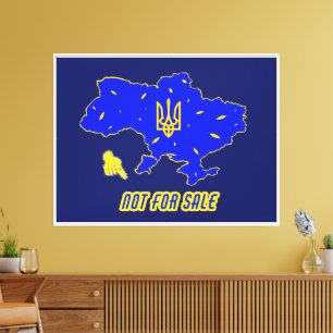Impressão Em Tela Mapa da Ucrânia