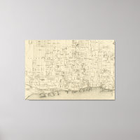 Mapa da Vintage de Toronto no Canadá (1880)