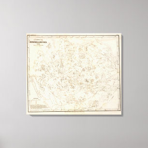 Impressão Em Tela Mapa das constelações