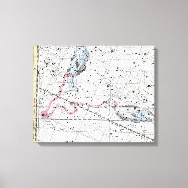 Impressão Em Tela Mapa das constelações Placa XXII (Frente)