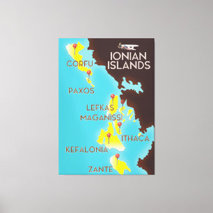 Impressão Em Tela Mapa das Ilhas Jonas poster.