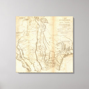 Impressão Em Tela Mapa das províncias internas da espanha nova