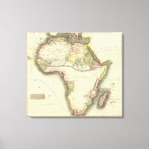 Impressão Em Tela Mapa de África