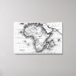 Impressão Em Tela Mapa de África gravado por Thomas Stirling