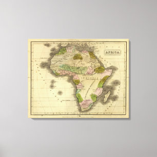 Impressão Em Tela Mapa de África Olney