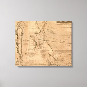 Impressão Em Tela Mapa de Amelia Island, Florida 1770