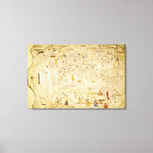 Impressão Em Tela Mapa de Carlos V, Mapa da Mecia