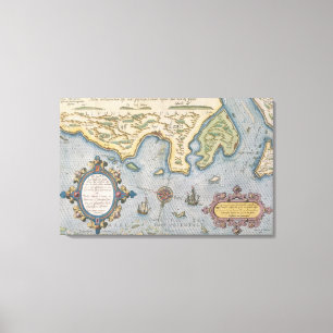 Impressão Em Tela Mapa de comércio do Dutch do mar Báltico