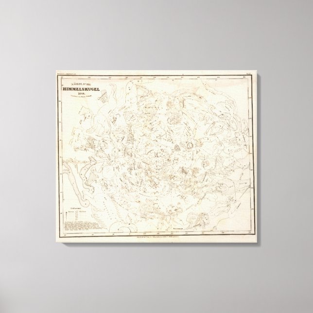 Impressão Em Tela Mapa de Constelações (Frente)