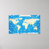 Mapa de Crianças do Mundo com Animais