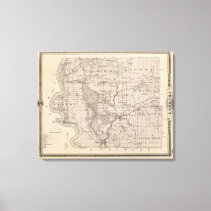 Impressão Em Tela Mapa de Fremont County, estado de Iowa