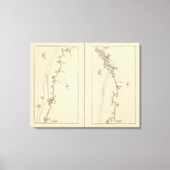 Impressão Em Tela Mapa de Índice Columbia County Rensselaer County N (Frente)