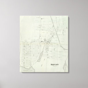 Impressão Em Tela Mapa de Manasquan, New-jersey