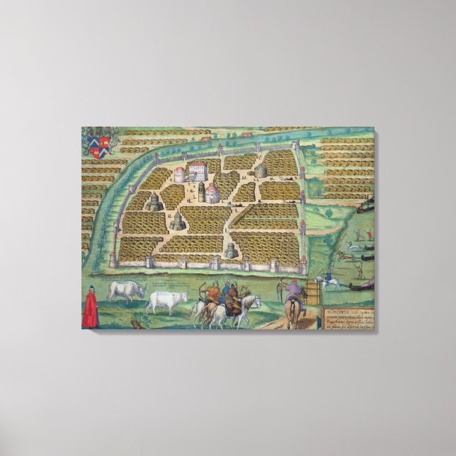 Impressão Em Tela Mapa de Moscou (Frente)