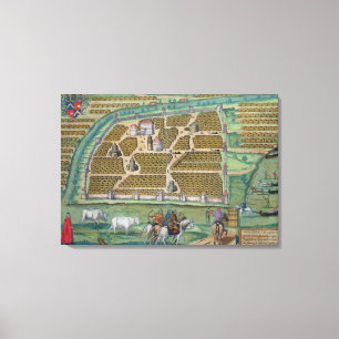 Impressão Em Tela Mapa de Moscovo