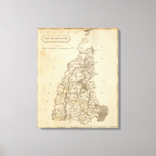 Impressão Em Tela Mapa de New Hampshire por Arrowsmith