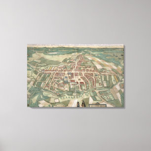 Impressão Em Tela Mapa de Odense, de "Civitates Orbis Terrarum"