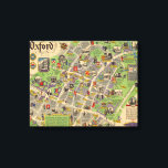 Impressão Em Tela Mapa de Oxford, Inglaterra (caminhos de ferro brit<br><div class="desc">Oxford. British Reilways. J.P. Sayer". Pictorial poster map da Cidade de Oxford, de 1949, por J.P. Sayer. O mapa foi publicado pela British Railways para promover o viagem ferroviário. Apresenta marcos importantes, juntamente com figuras em figurinos de período, ilustrando a história estoriada de Oxford. Todas as faculdades estão marcadas com...</div>