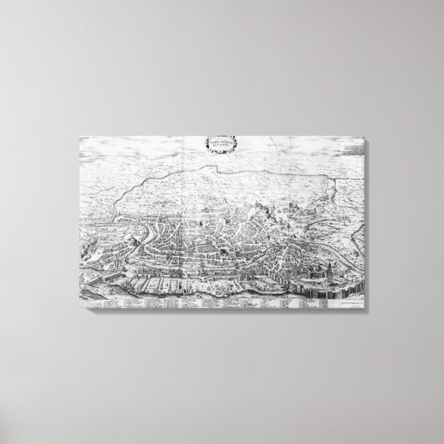 Impressão Em Tela Mapa de Roma (Frente)