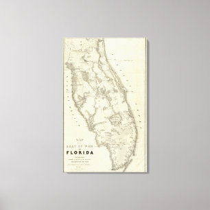 Impressão Em Tela Mapa de Seat da guerra em Florida