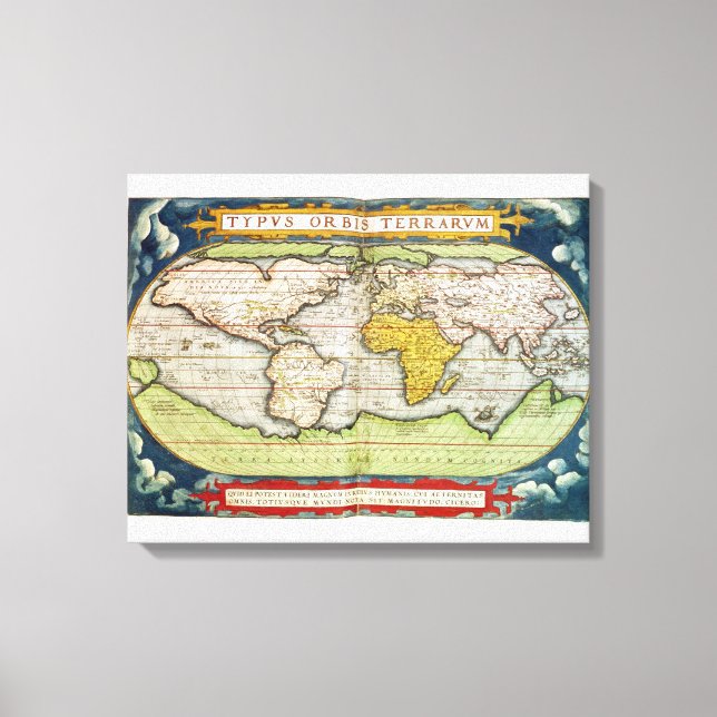 Impressão Em Tela Mapa de Sir Francis Drake (Frente)
