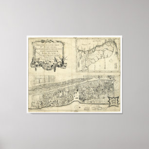 Impressão Em Tela Mapa de St Augustine Florida (1764)