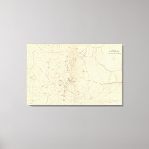 Impressão Em Tela Mapa de Triangulação do Colorado