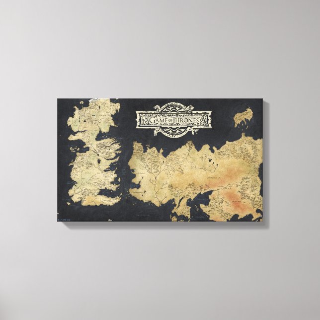 Impressão Em Tela Mapa de Westeros (Frente)