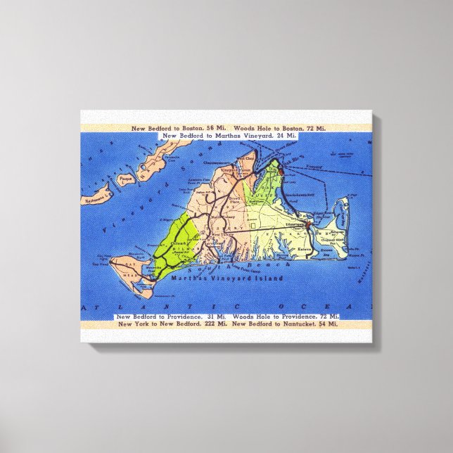 Impressão Em Tela Mapa detalhado da ilha (Frente)